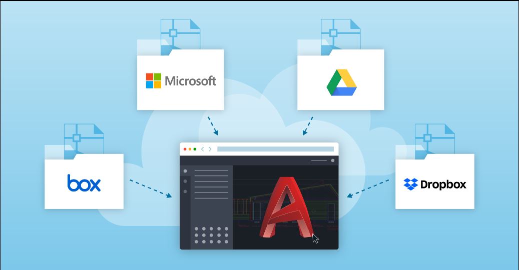 AutoCAD web app kết nối clouds